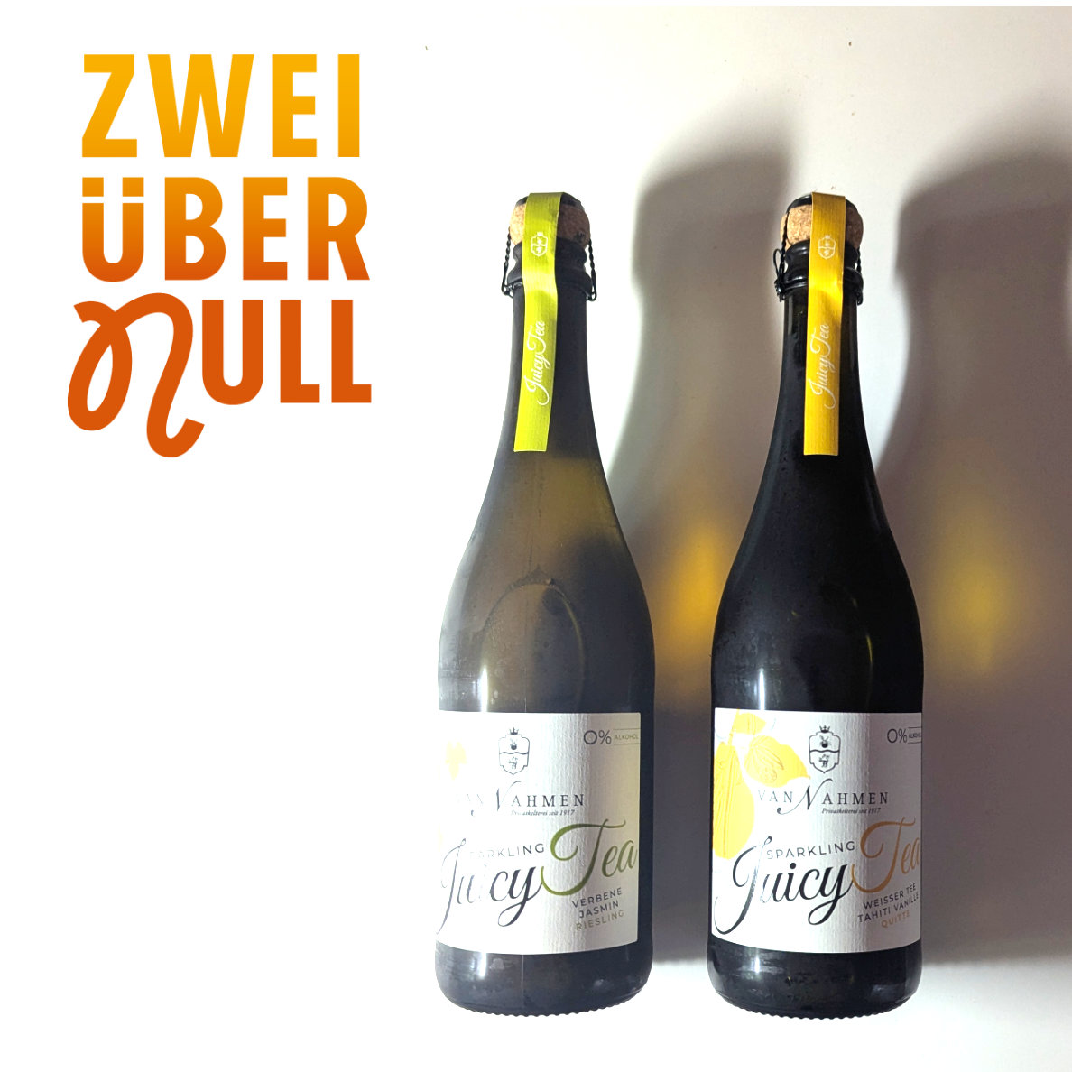 Logo und zwei Flaschen Van Nahmen
