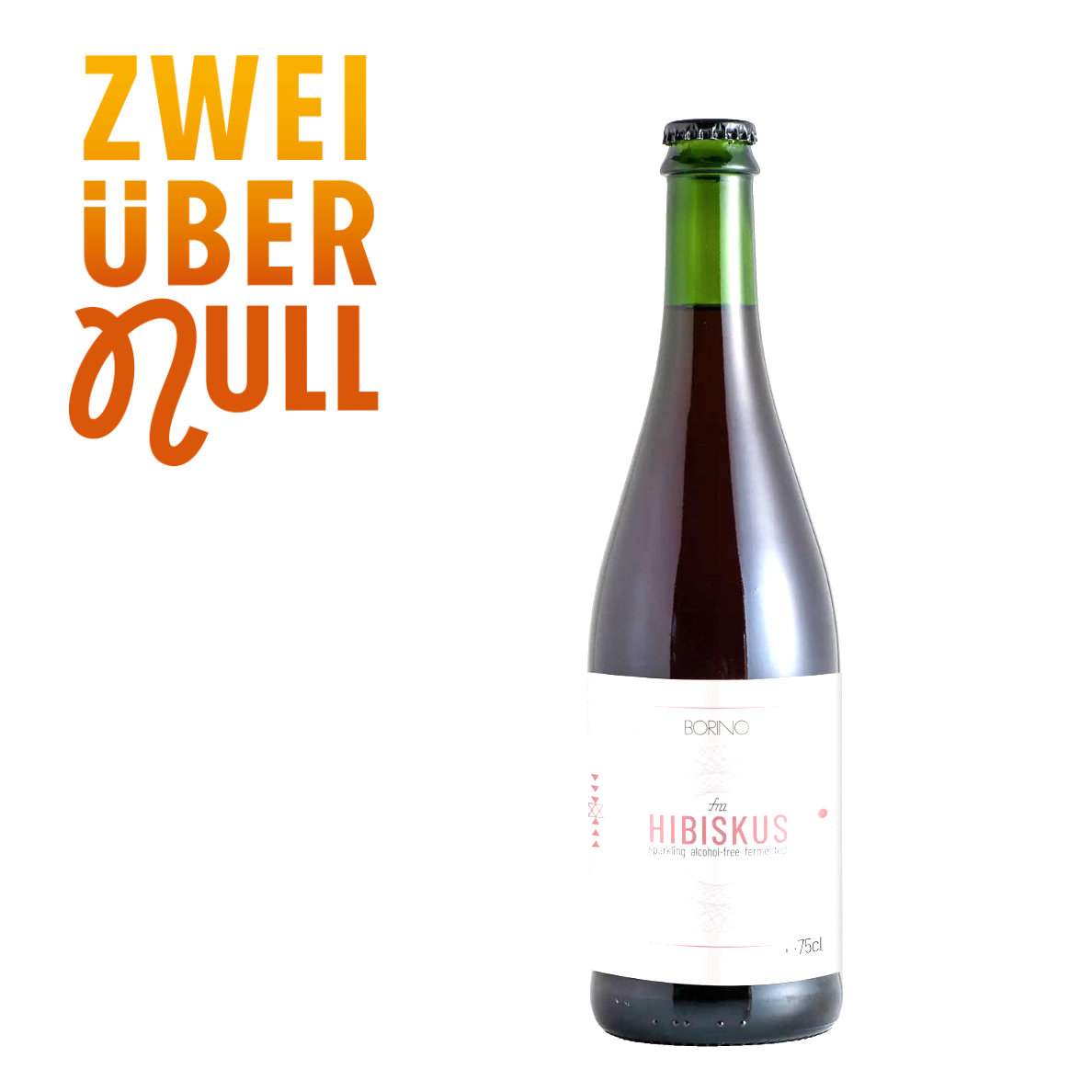 Flasche Hibiskus und Logo