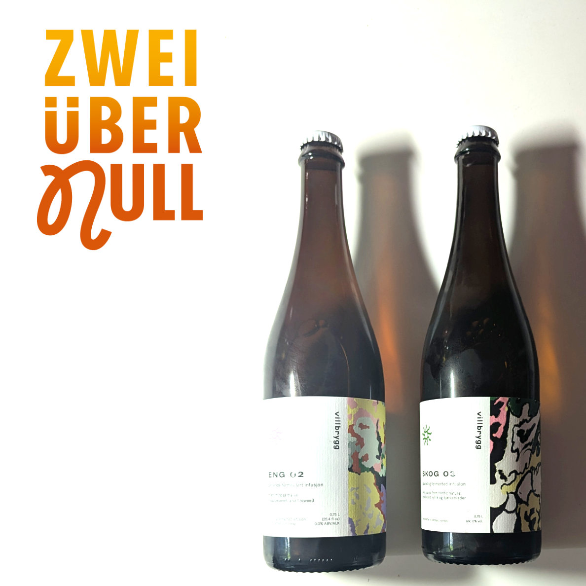 Zwei Flaschen und ein Logo